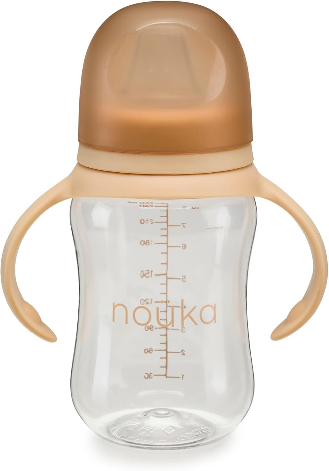 Nouka Soft Spout Tritan Sippy Cup | Leak Proof and Easy Grip | Removable Handles | Sunrise