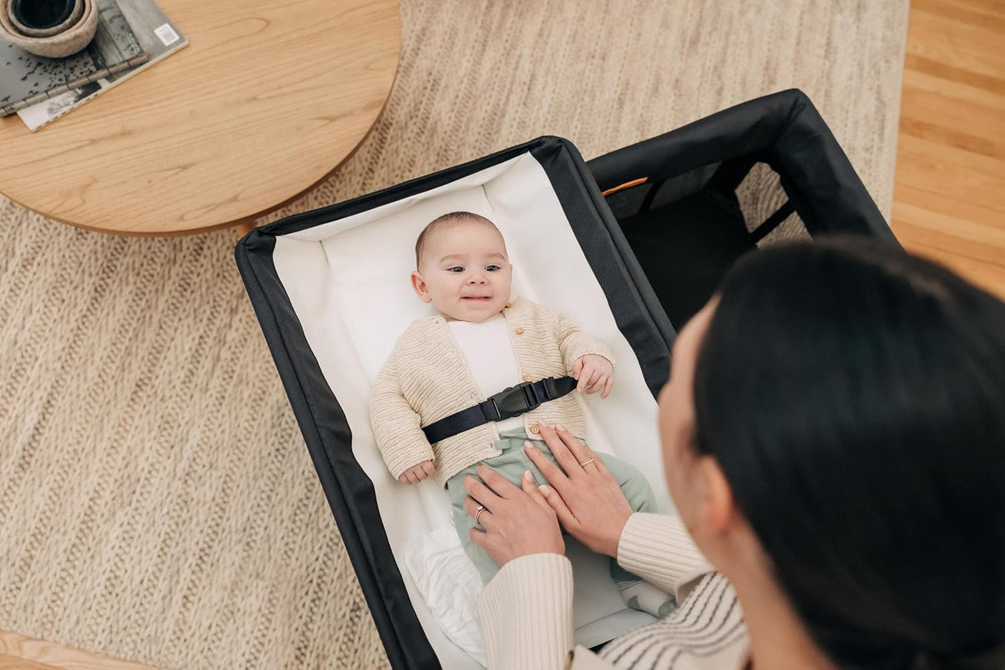 Remi Changing Station/Wipeable Surface/Simple Attachment and Storage/Jake (Charcoal)