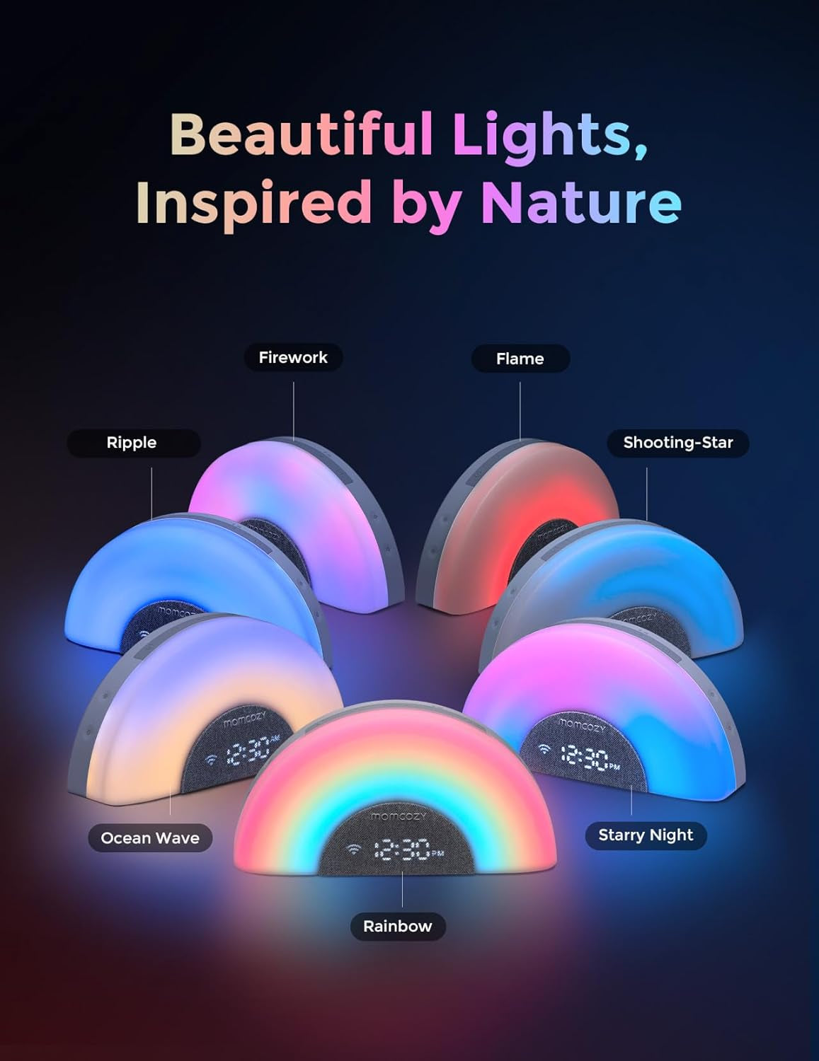 Dreamsync™ Baby Sound Machine, Night Light, APP Control Baby Sleep Trainer, Routine Builder, White Noise Machine with 34 Soothing Sounds, Wake up Light Sunrise Alarm Clock, Wireless Speaker