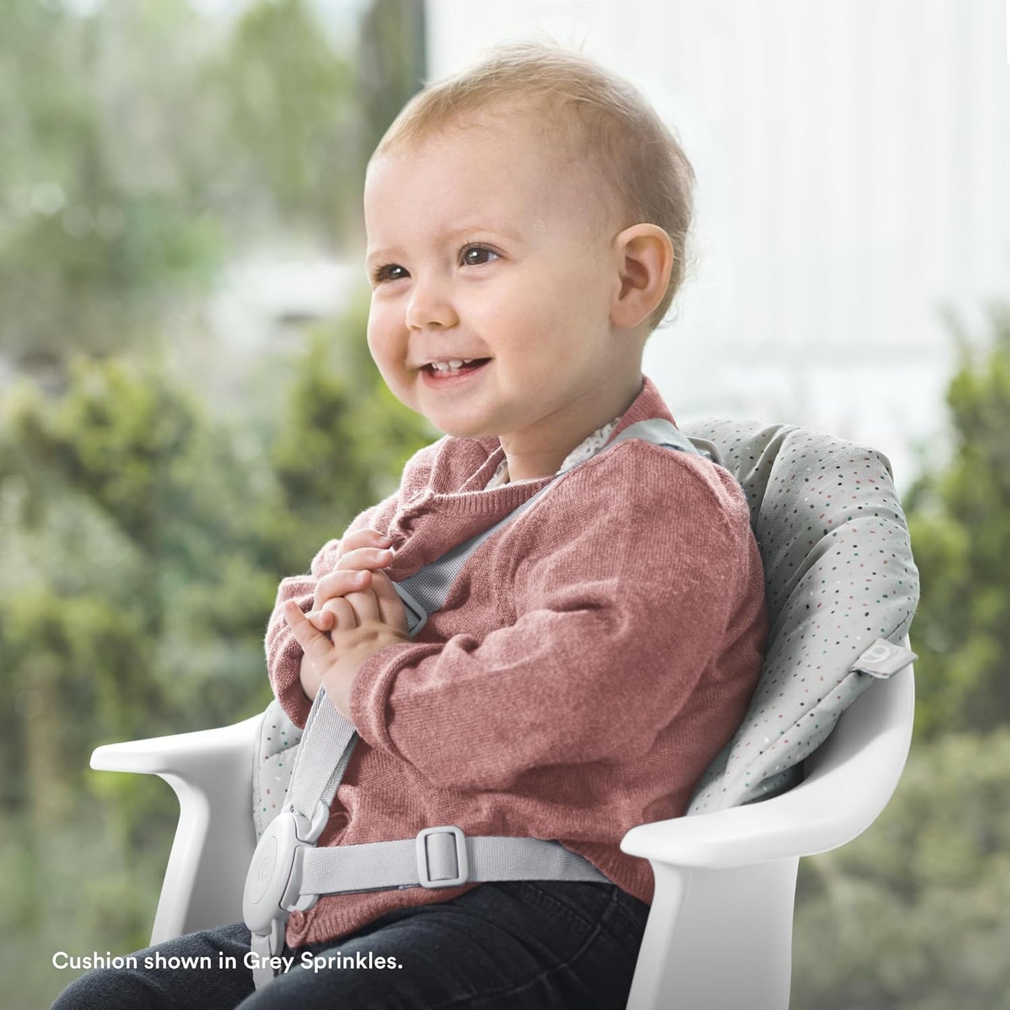 Clikk Cushion, Glacier Green - Compatible with Clikk High Chair - Provides Support for Babies - Made with Organic Cotton - Best for Ages 6-36 Months