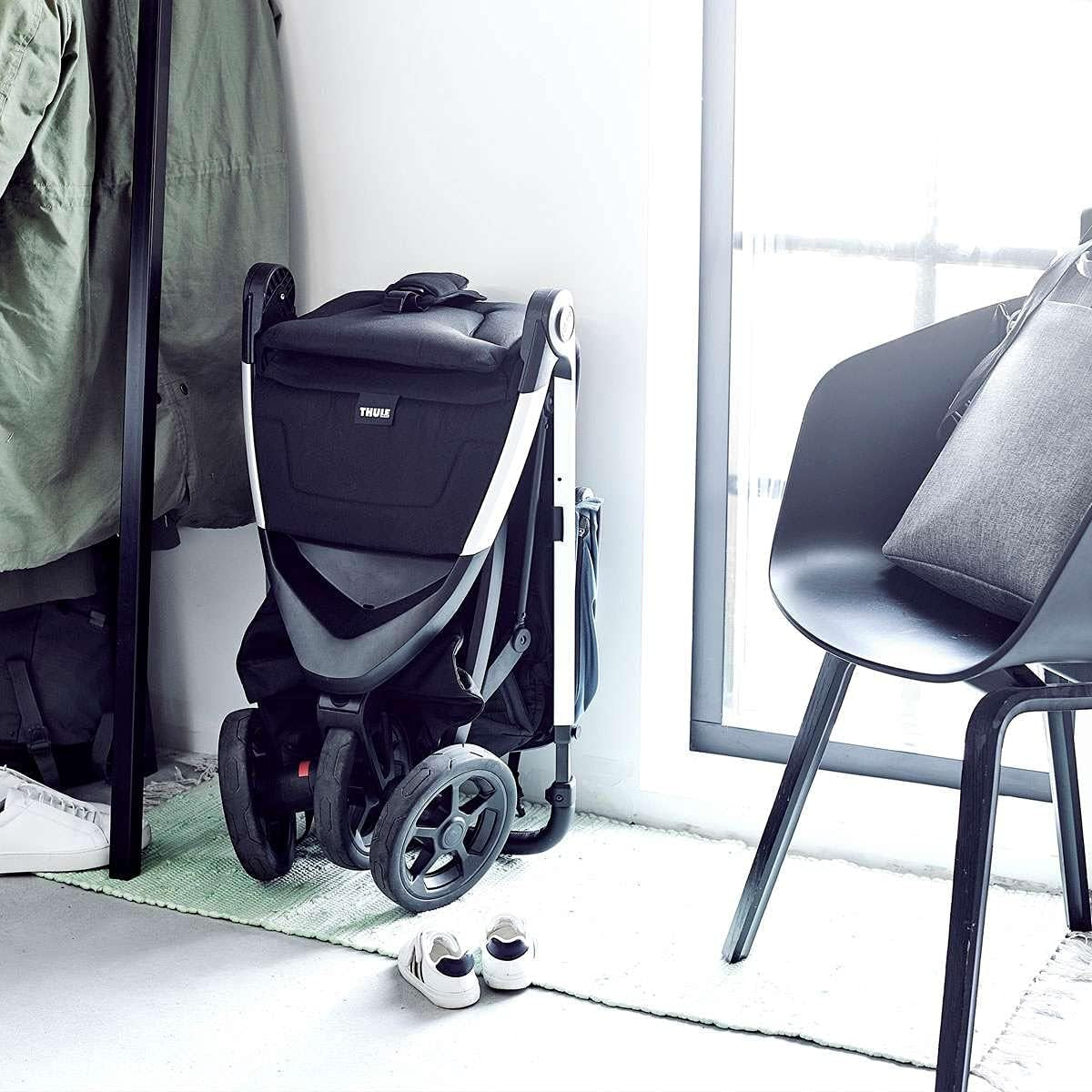 Spring Stroller - Compact Baby Stroller Perfect for Everyday Use - Features 5-Point Harness, Lightweight and Compact Design, Vented Canopy with See-Through Mesh, Padded Reclining Seat Shadow Grey