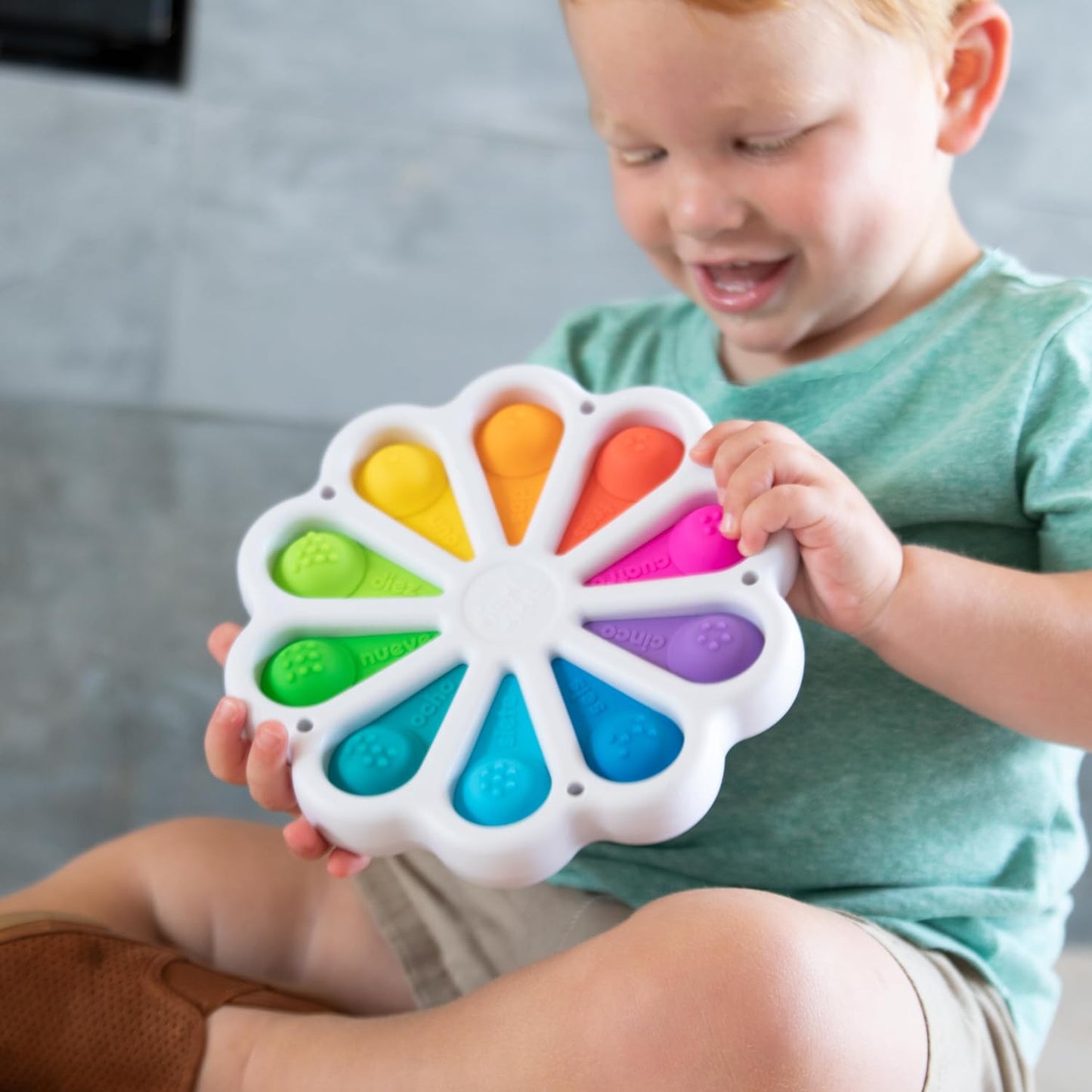 Dimpl Digits Toddler Toys; Popping Number Learning Sensory Preschool Toy for 2 Years+; Bilingual Spanish and English Fidget Toys