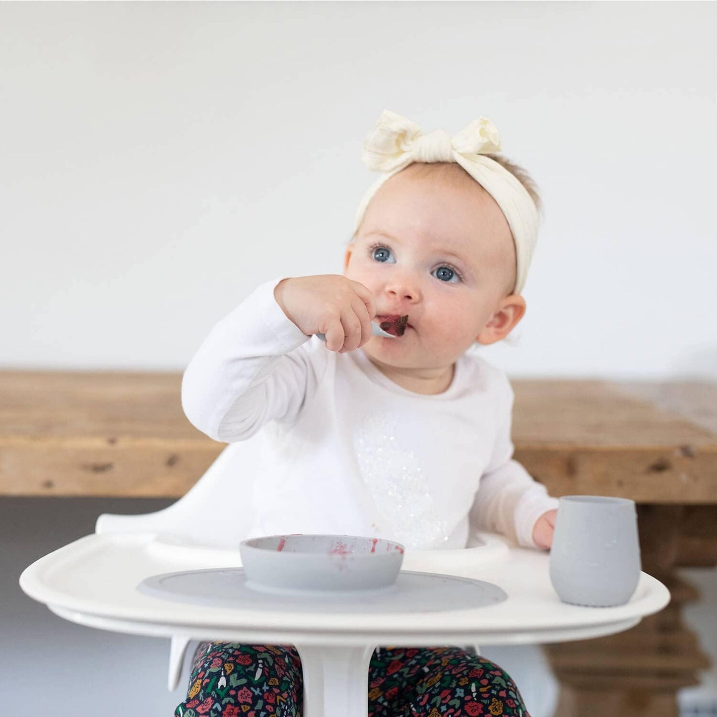 Developmental Utensil Set - 100% BPA Free Fork, Spoon, Knife for Babies, Toddlers and Preschool First Foods + Self-Feeding - Designed by a Pediatric Feeding Specialist (Blue)