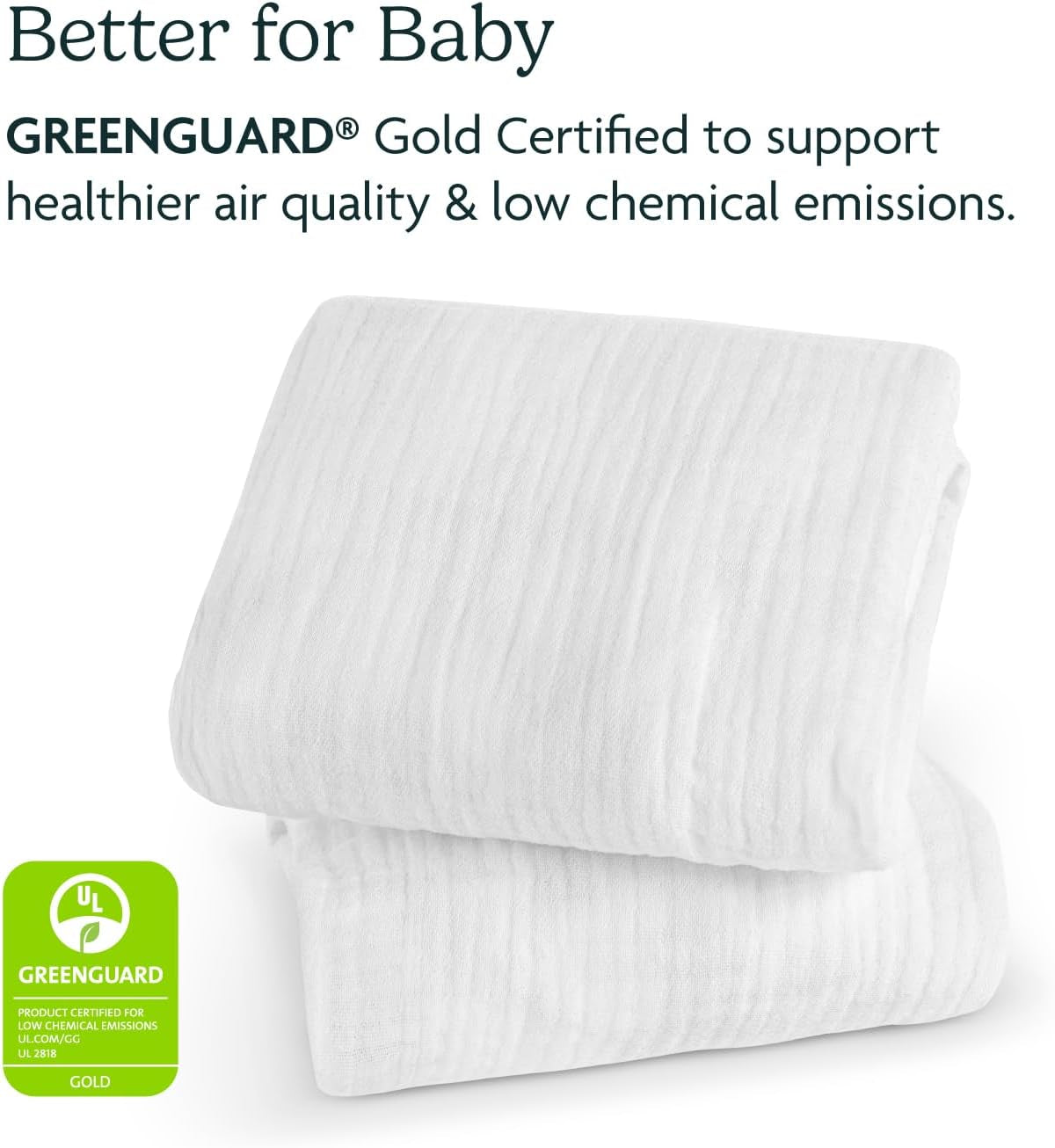 Bassinet Covers for Remi Playard - Secure Attachment - Soft and Comfortable - Machine Washable - Set of 2 - Organic