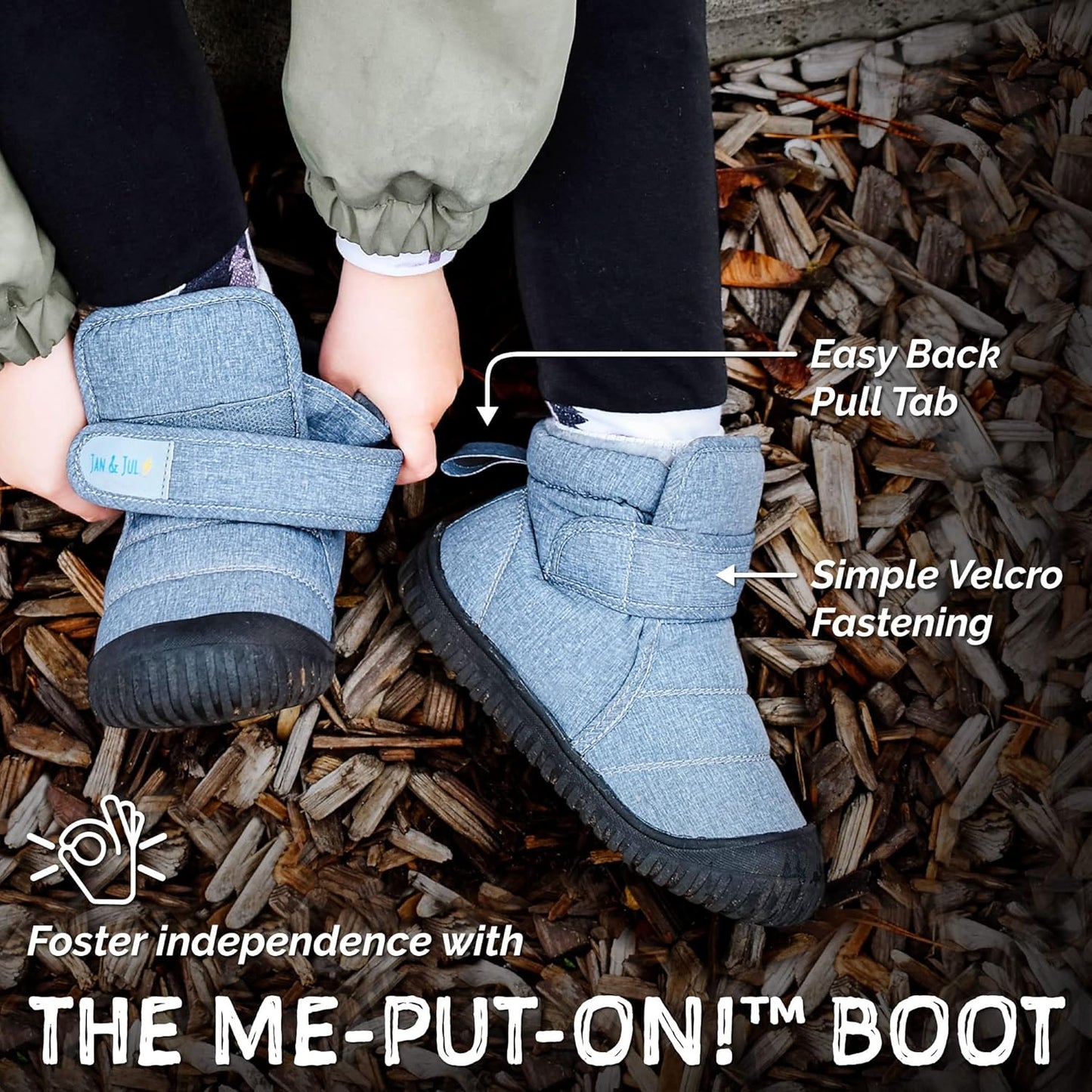 Water-Resistant Toasty-Dry Booties with Sherpa Lining for Toddlers
