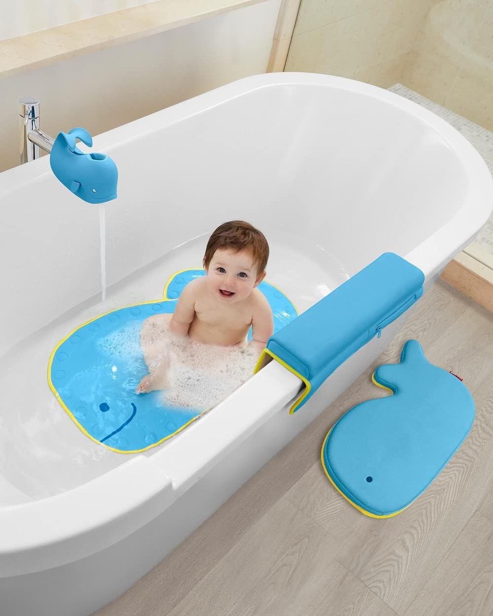 Baby Bath Spout Cover, Universal Fit, Moby, Blue