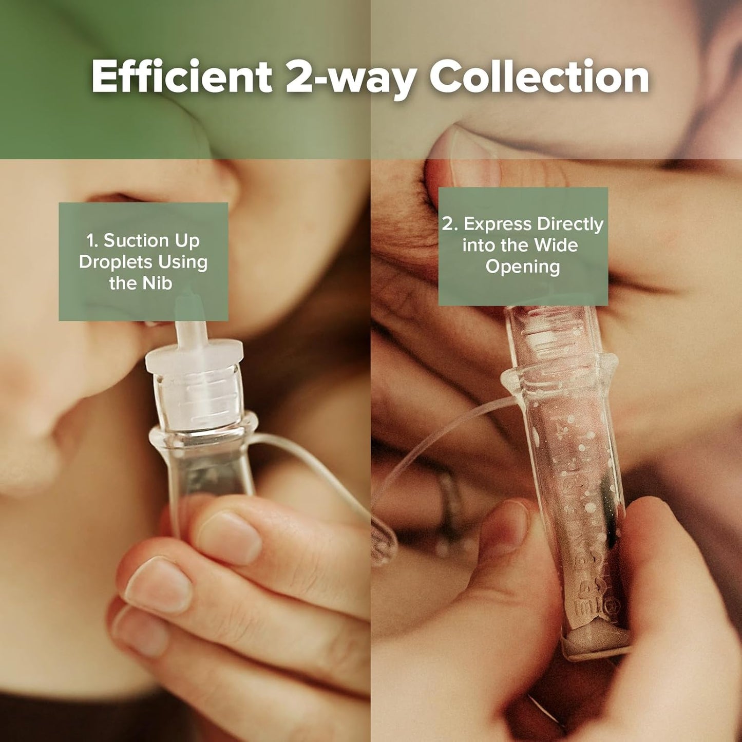 Colostrum Collector with Storage Case Set, Included 1 Pc Reusable Cotton Wipe and Storage Box (0.1Oz/4Ml, 6 Pcs)