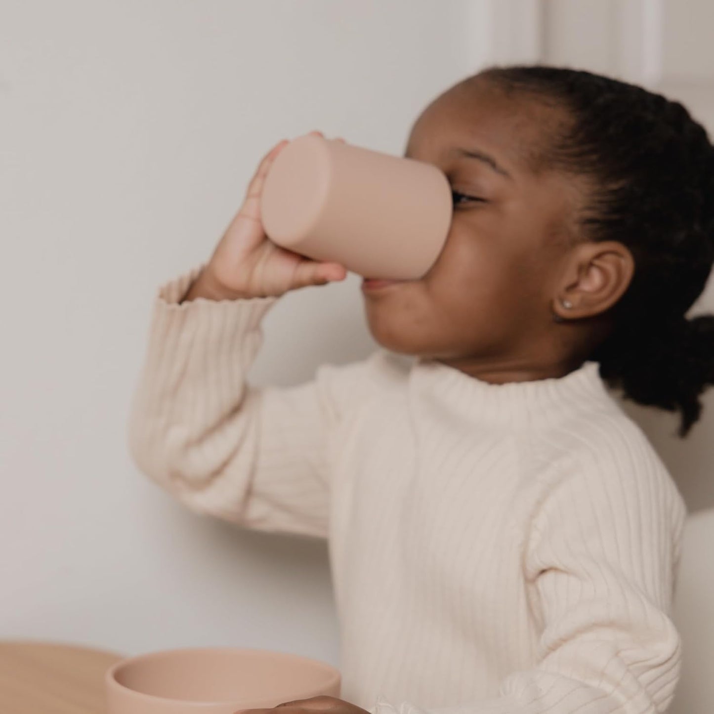Nouka My First Cup | 100% Food-Grade Silicone | Small Design Is Easy to Hold | Non-Slip & Soft | Dishwasher Friendly | Deep Moon | Size 6 Oz