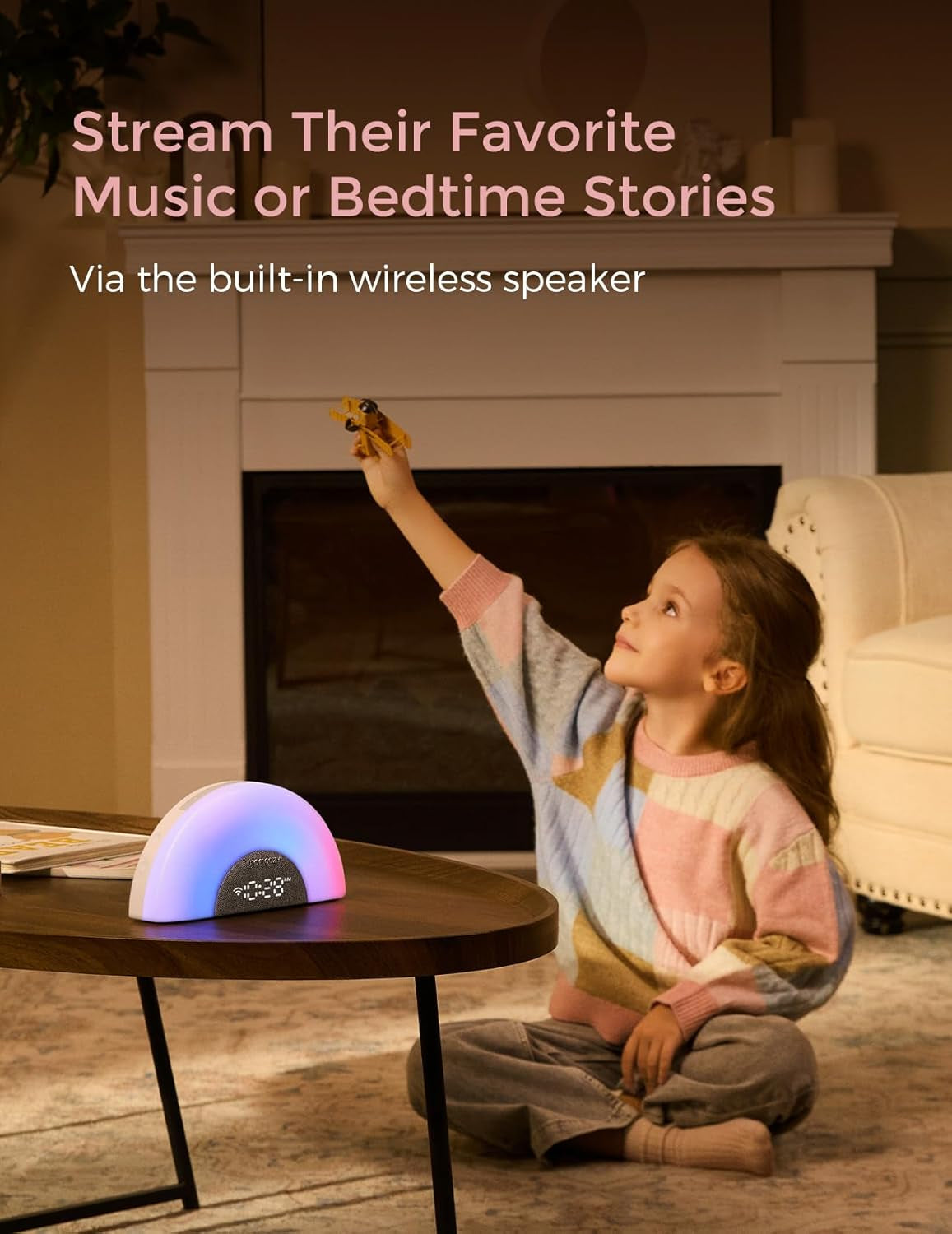 Dreamsync™ Baby Sound Machine, Night Light, APP Control Baby Sleep Trainer, Routine Builder, White Noise Machine with 34 Soothing Sounds, Wake up Light Sunrise Alarm Clock, Wireless Speaker