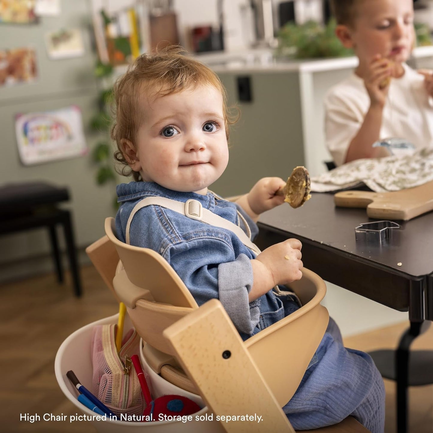 Tripp Trapp High Chair 2 (Terracotta), Cushion 2 (Terracotta) + Tray (White) - Includes Chair + Baby Set 2 with Removable Harness for Children 6-36 Months