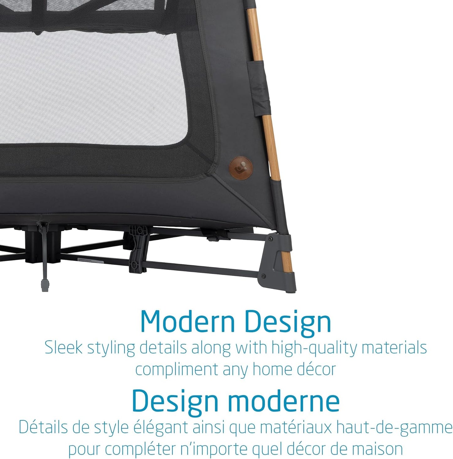 Swift Playard, Playpen with 3-In-1 (Newborn Bassinet, Toddler, Play), Portable, Ultra Comfort, 1 Step Fold, Travel Bag Included, Classic Graphite