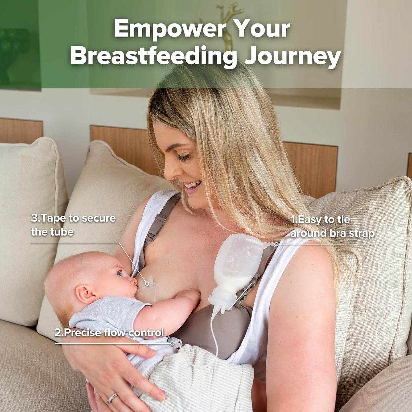 Supplemental Feeding Tube & Pouch Set,Baby Supplemental Nursing System,Sns Breastfeeding System,Food Grade Silicone