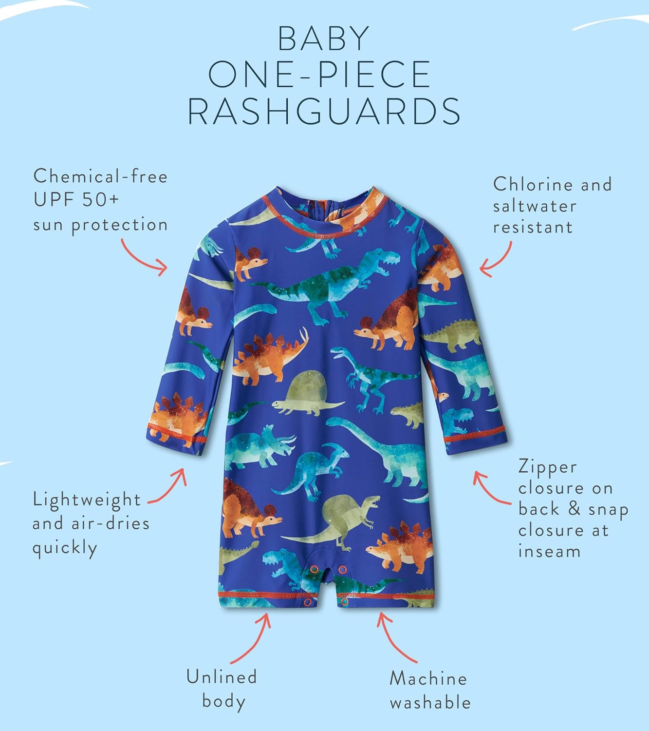Baby Boys Swim One Piece Rashguard