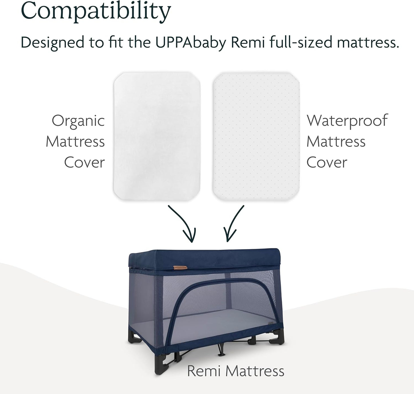 Mattress Cover for Remi Playard/Soft and Breathable/Machine Washable/Organic Cotton
