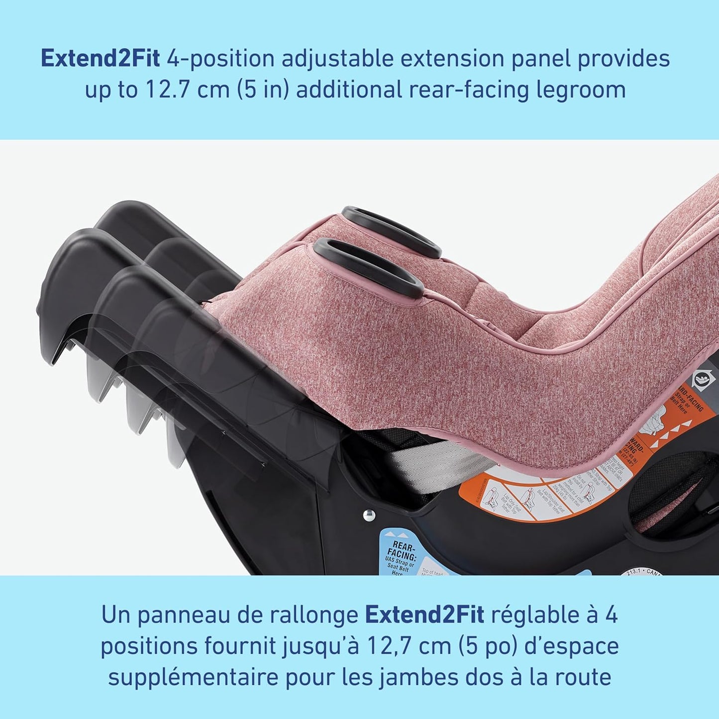 Extend2Fit Convertible Car Seat, 2-In-1 Forward & Rear-Facing Baby Car Seat, 1.8-30 Kg (4-65 Lb), Talia