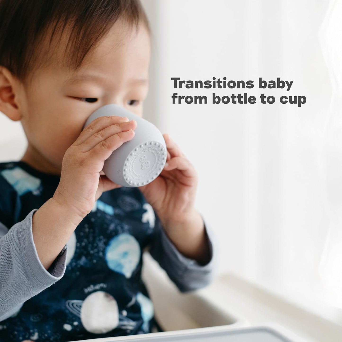 Developmental Cup Set - 100% Silicone Training Cups for Infants + Toddlers - Designed by a Pediatric Feeding Specialist (Blush)