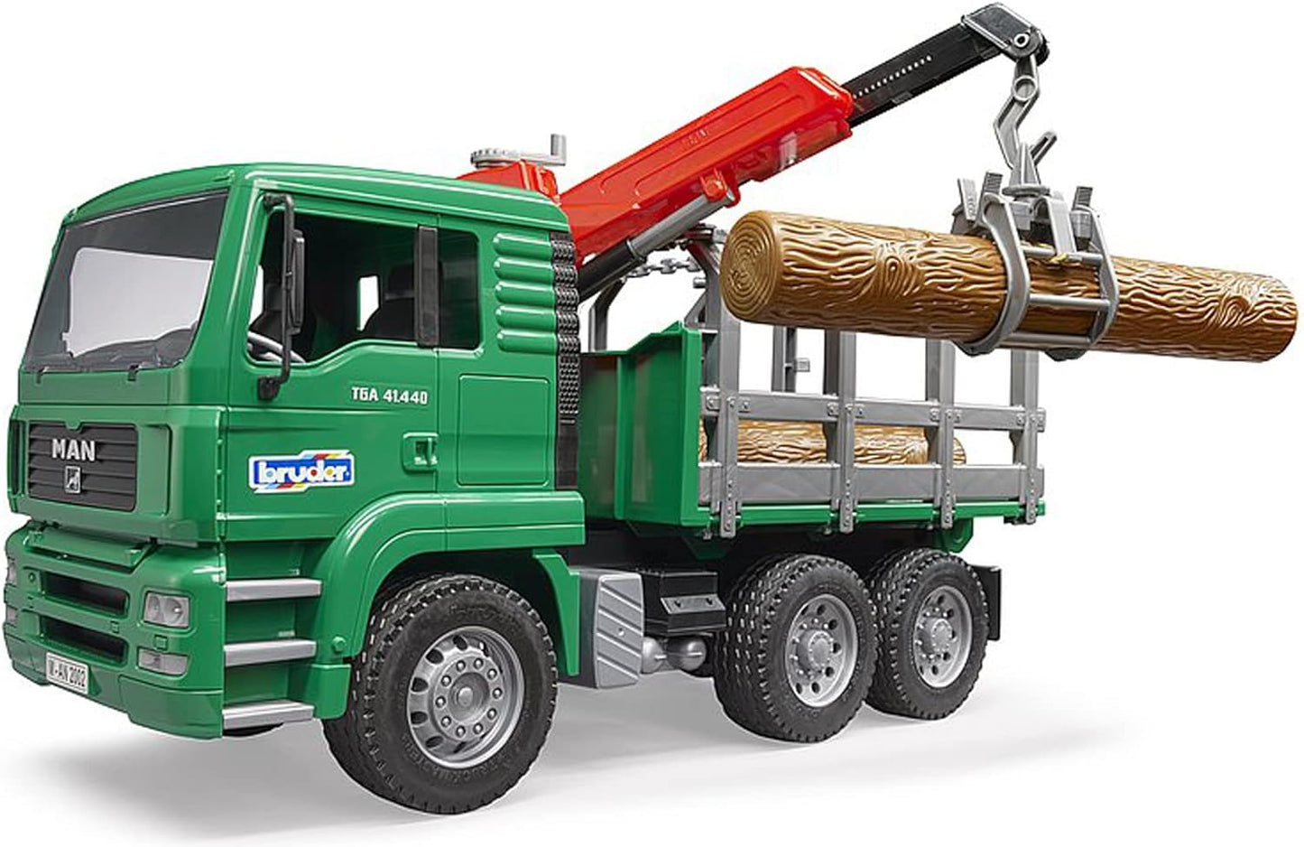02769 Man Timber Truck with Loading Crane and 3 Trunks