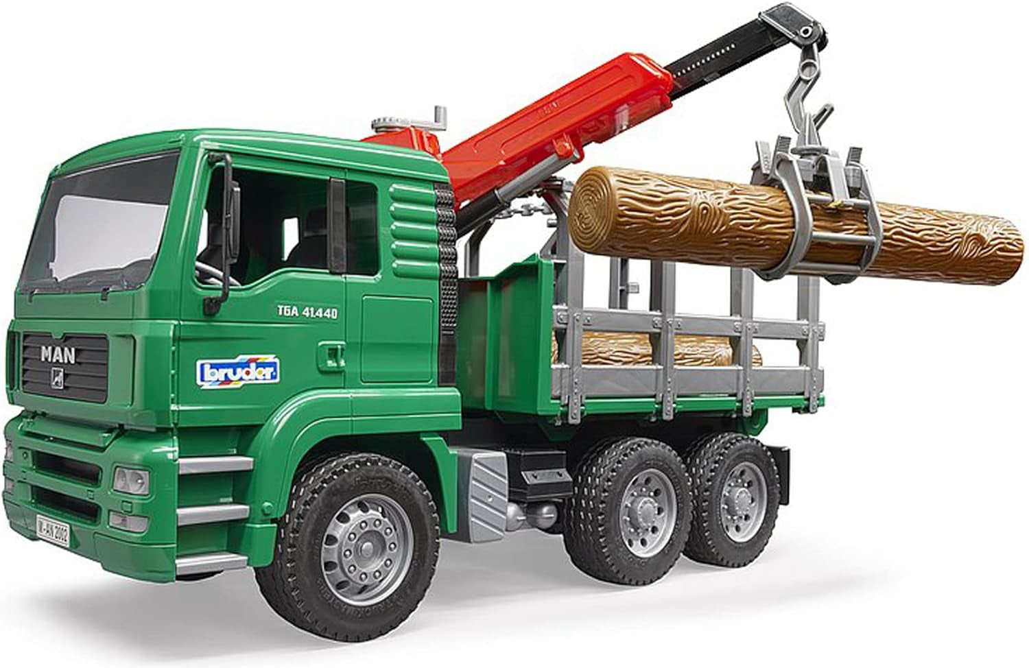 02769 Man Timber Truck with Loading Crane and 3 Trunks
