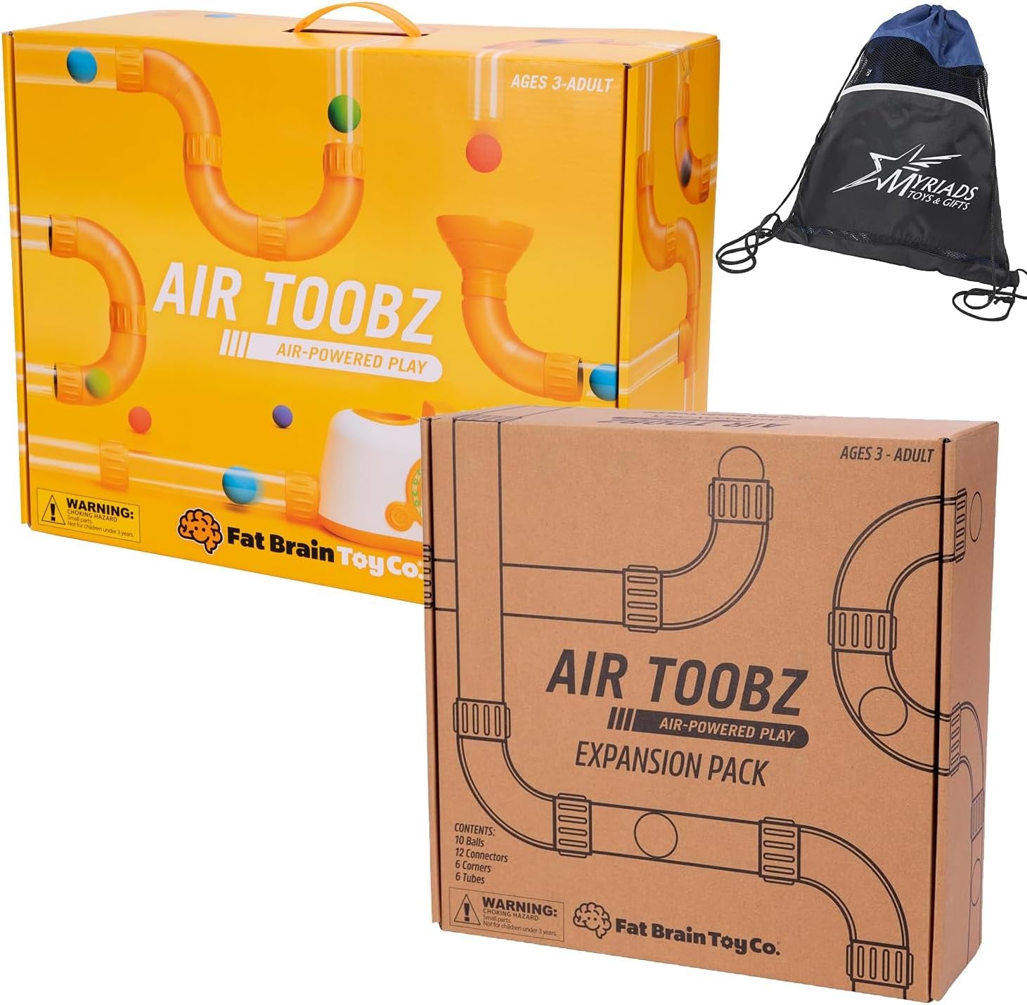 Air Toobz Starter Set: Air Toobz & Airtoobz Expansion Set with Exclusive Drawstring Bag