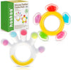Silicone Teether Combo -Baby Freezer Teething Toy - Soft Cold Teether - Soothe Teething Pain & Itching Gum -Perfect Size-Palm & Ferris Wheel Shape for 3M+ Babies BPA Free - 2 Pk