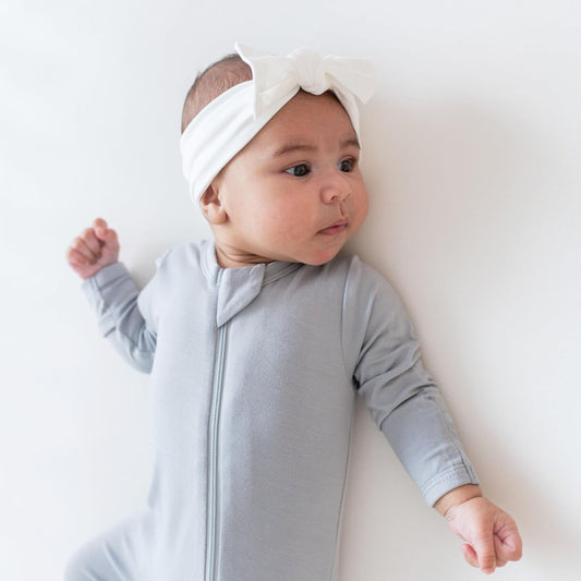 Rayon Made from Bamboo Bow, (3-6 Months, Cloud)