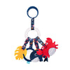 OOTDTY Crochet Elk Bunny Rattle Toys Wooden Baby Pram Clip Baby Gym Stroller Hanging Pendant Newborn Crib Mobile Rattle Toys