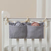 Baby Crib Storage Bag Cotton Muslin Stroller Hanging Mulitifunction Toddler Diaper Nursery Bed Storage Organizer