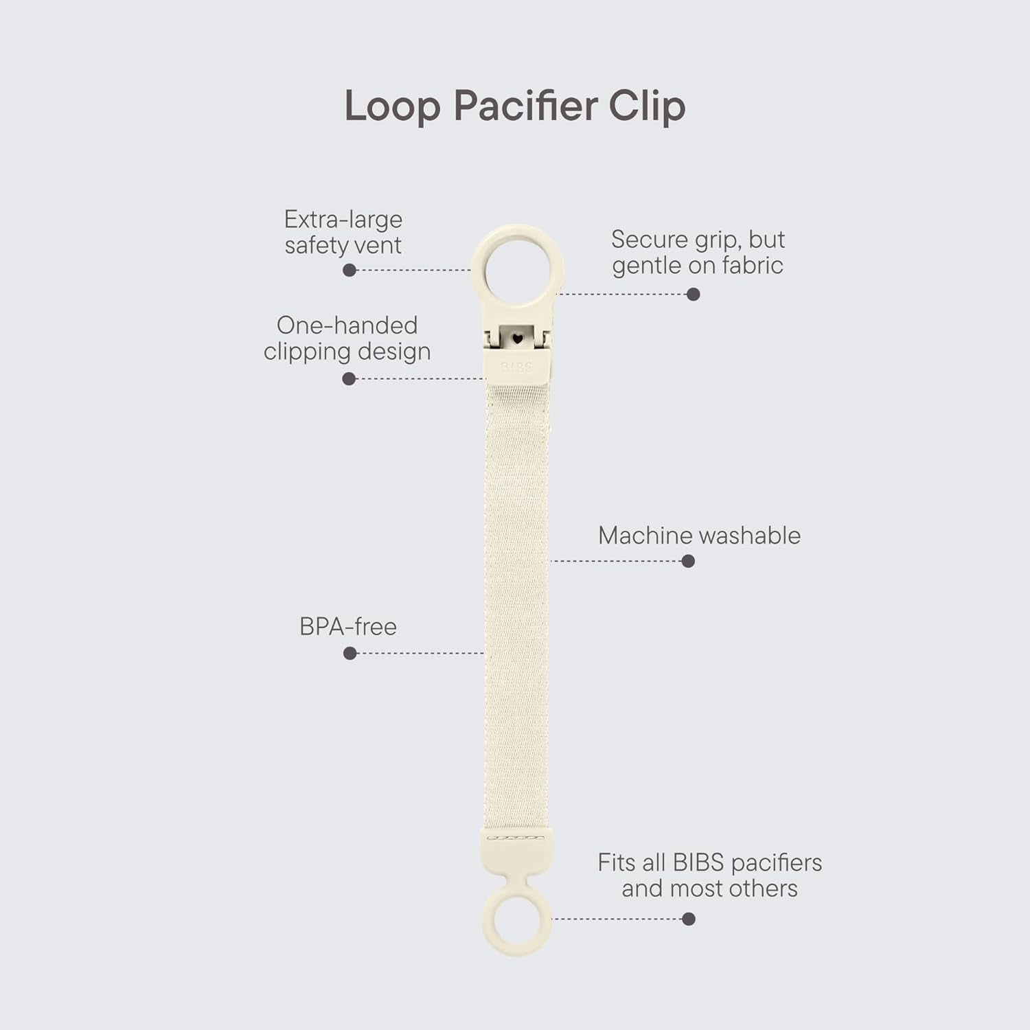 Ribbon Dummy Chain - Stylish and Secure, One Hand Use, Compatible with All  and Most Brands, Machine Washable, 0+ Years - Petrol