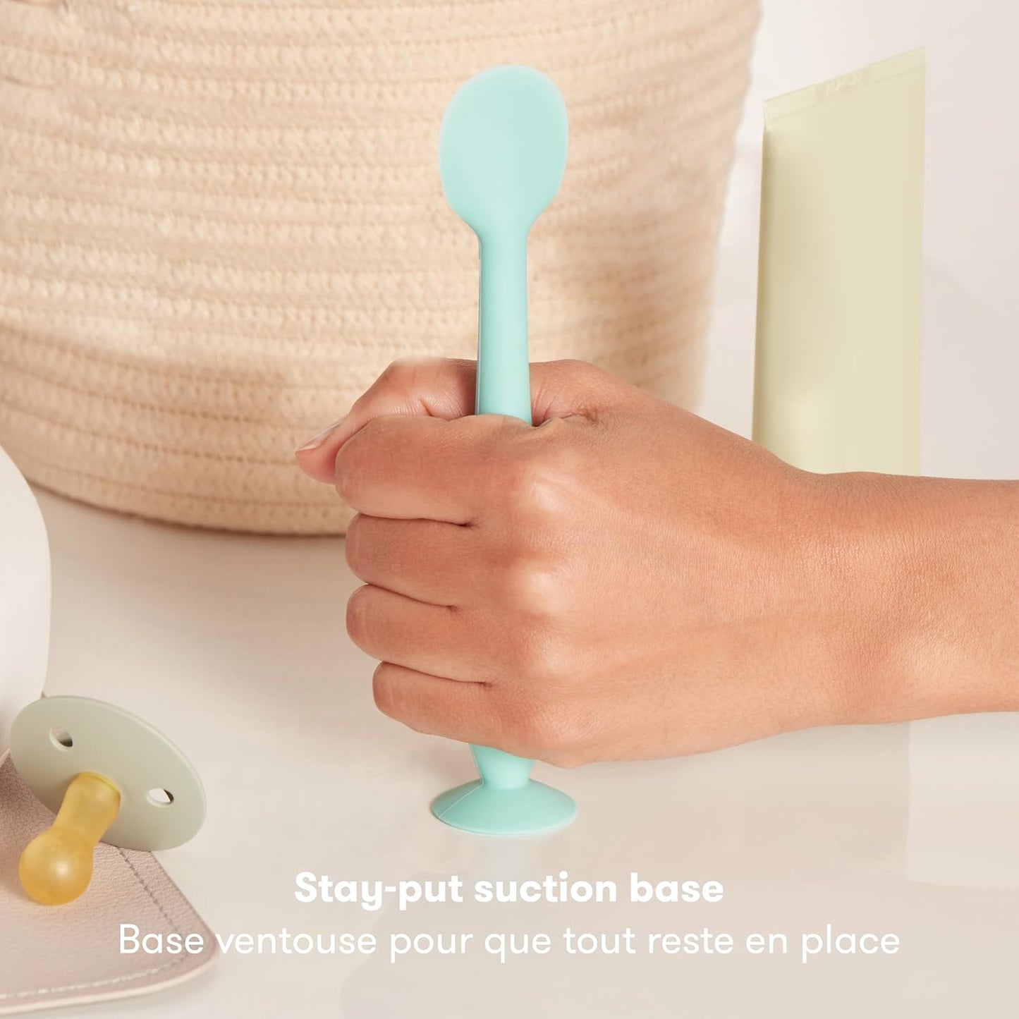Diaper Cream Spatula, 100% Silicone Butt Spatula for Baby, Diaper Cream Applicator for Easy + Clean Use of Butt Paste & Diaper Rash Cream, BPA- Free, Teal
