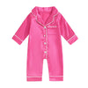 REDWOON Infant Baby Girl Boy Silk Jumpsuit Pajamas Short/Long Sleeve Button-Up Satin Pjs Footie Romper Pajama Nightgown