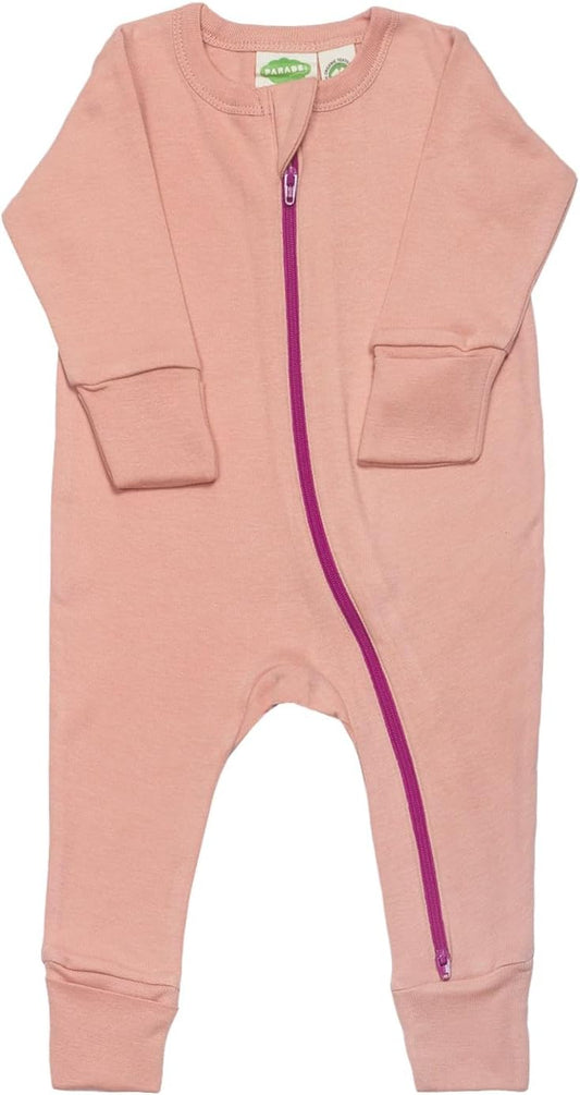 Organic Essentials '2-Way' Zip Romper - Long Sleeve