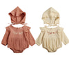 2020 Baby Spring Autumn Clothing Newborn Baby Girl Cotton&Linen Clothes Ruffle Romper Embroidery Jumpsuit Hat 2PCS Outfit