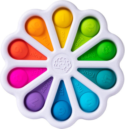 Dimpl Digits Toddler Toys; Popping Number Learning Sensory Preschool Toy for 2 Years+; Bilingual Spanish and English Fidget Toys