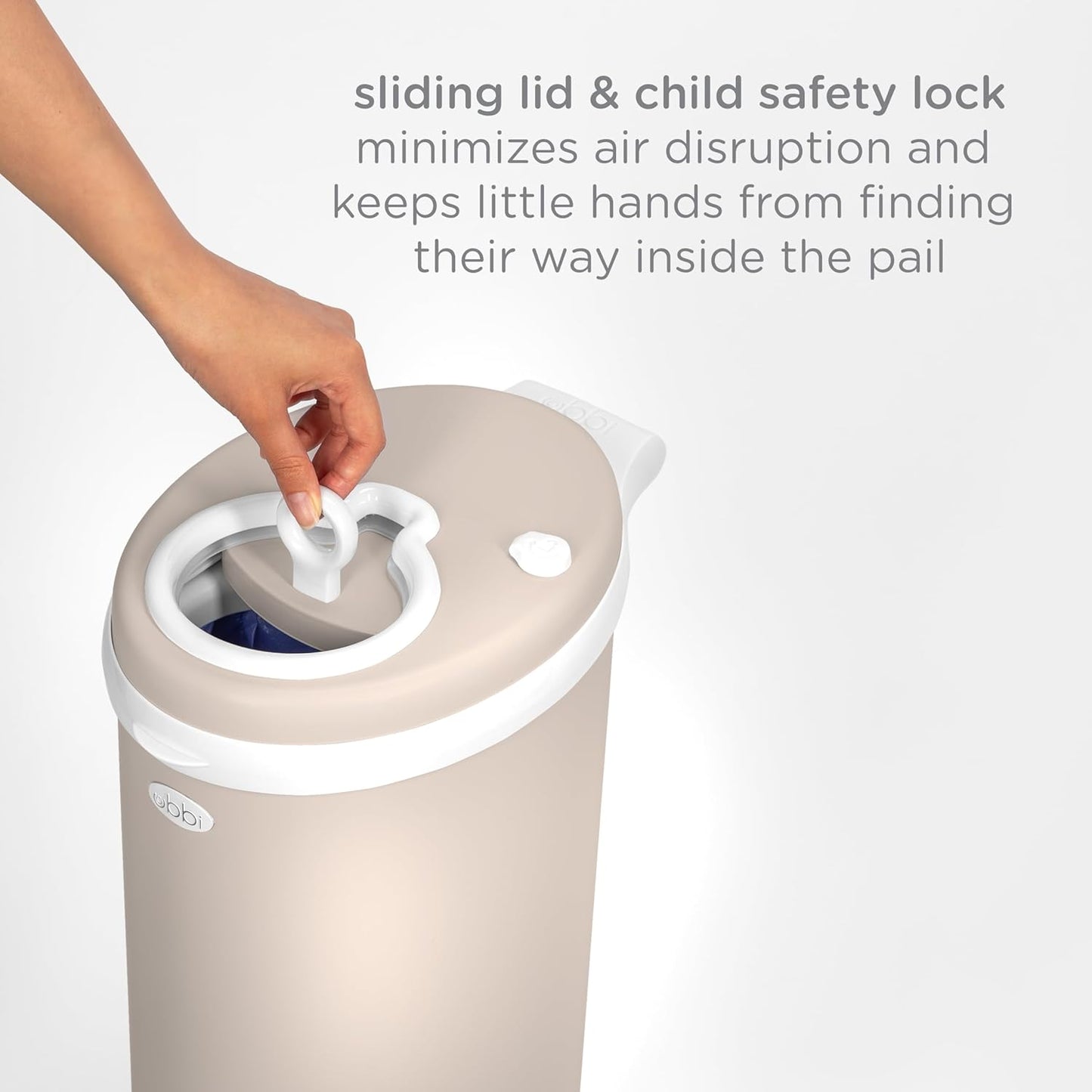 Steel Odor Locking, No Special Bag Required Money Saving, Awards-Winning, Modern Design Registry Must-Have Diaper Pail, Taupe