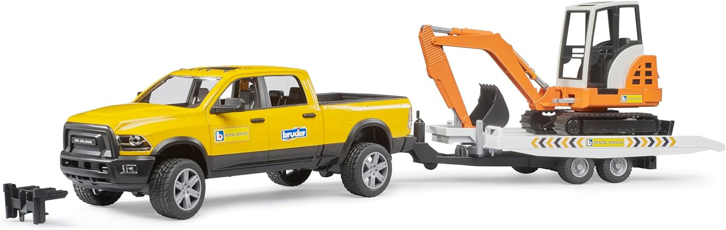 02546 Ram Rental Service with Trailer and Mini Excavator
