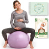 Trideer Pregnancy Ball Birthing Ball, 1.7Mm Extra Thick Yoga Ball for Maternity, Labor Birth, Exercise, Physio, Recovery Guide & Baby Memory Book Included, 440LB Anti-Burst & Non-Slip Stability Ball
