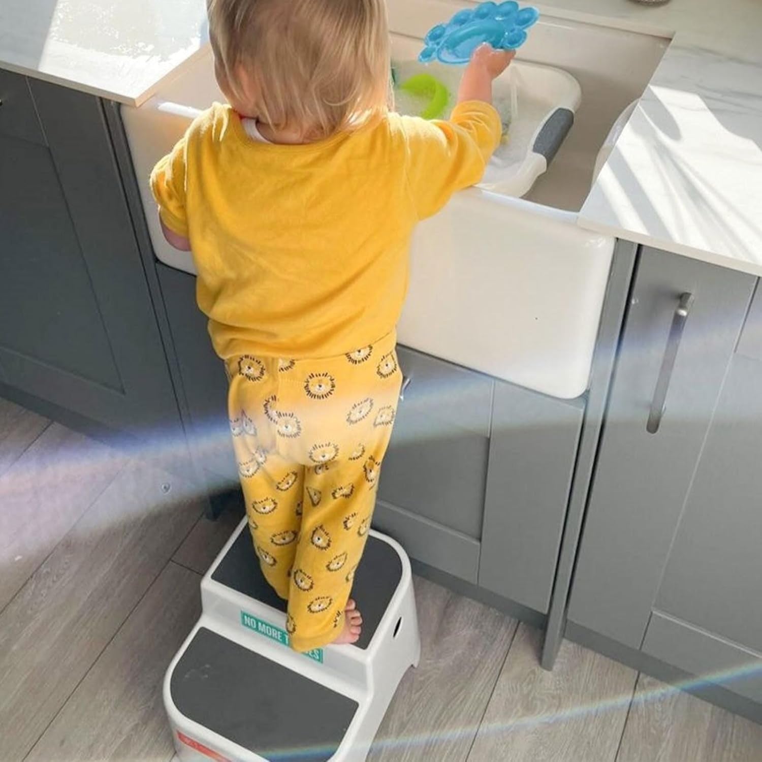 2-Step Stool for Kids, Potty Training Stool for Bathroom Sink, Kitchen and Bedroom - Storm
