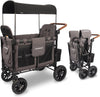 W2 Luxe Double Stroller Wagon Featuring 2 High Face-To-Face Seats with Magnetic Buckle 5-Point Harnesses and Adjustable/Removable Uv-Protection Canopy, Charcoal Gray