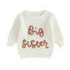 Children Toddler Girls Letter Embroidery Sweaters Knitted Autum Winter Baby Clothes round Neck Kids Girls Pullover Warm Tops