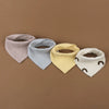 4Pcs/Lot Baby Bibs Muslin Cotton Stuff Newborn Solid Color Snap Button Soft Saliva Towel Burp Cloth Feeding Drool Bibs
