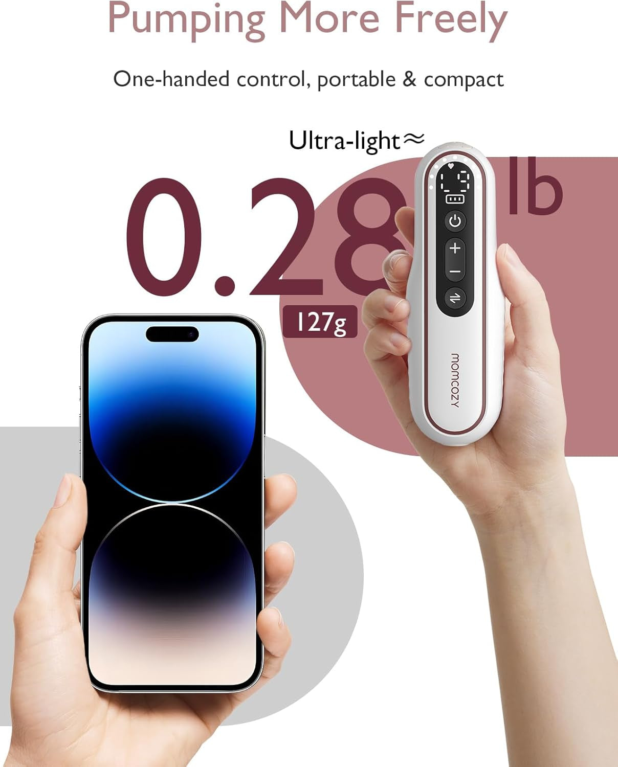 Ultra-Light & Hands Free Breast Pump V2, Potent Wearable Pump with 27 Pumping Combinations, Low Noise Painless Portable Double Electric Pump, 17/19/21/24/27Mm Flange/Insert Included