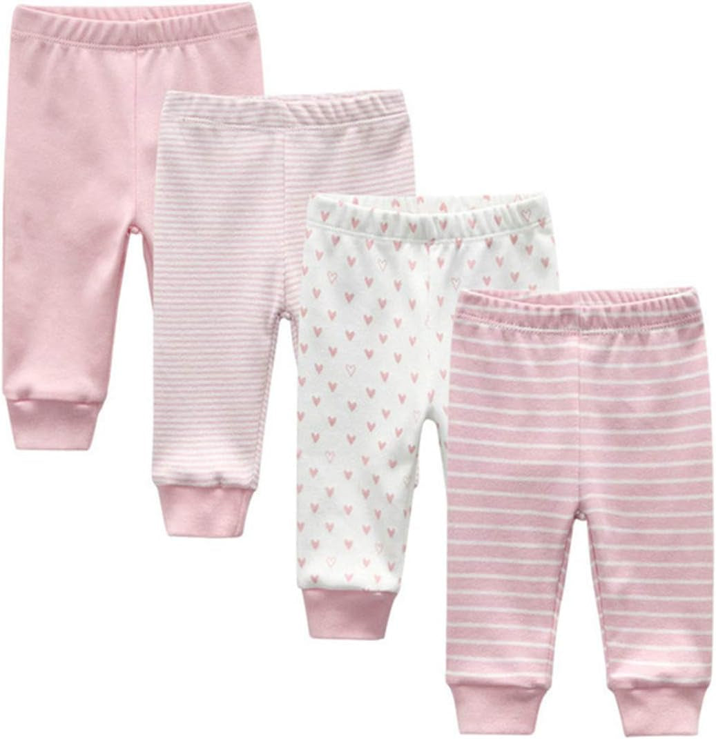 Baby Boys 4-Pack Pant Baby Girls Organic Cotton Trousers