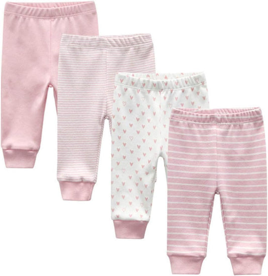 Baby Boys 4-Pack Pant Baby Girls Organic Cotton Trousers