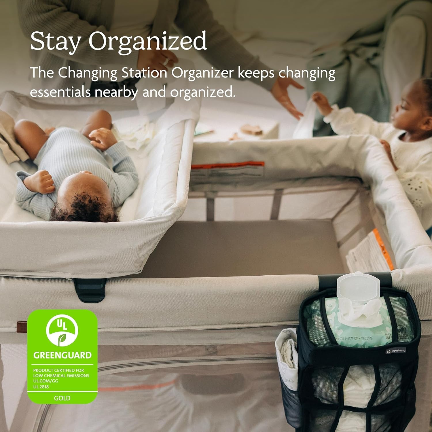 Remi Changing Station Organizer/Easy Clip-On Attachment/Neatly Stores Diapering Essentials