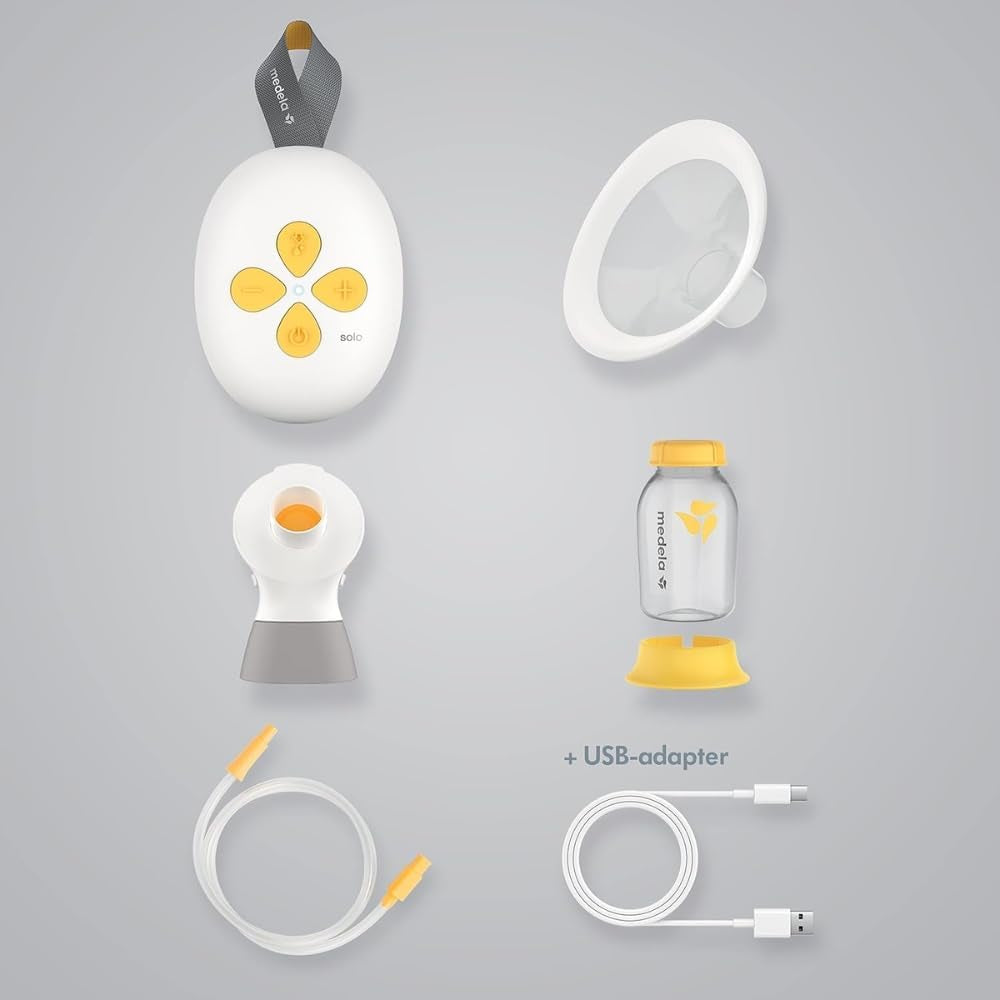 New  Solo Breast Pump – Lightweight and Easy to Use Single Electric Breast Pump with Flex Shields, Providing More Comfort and Expressing More Milk