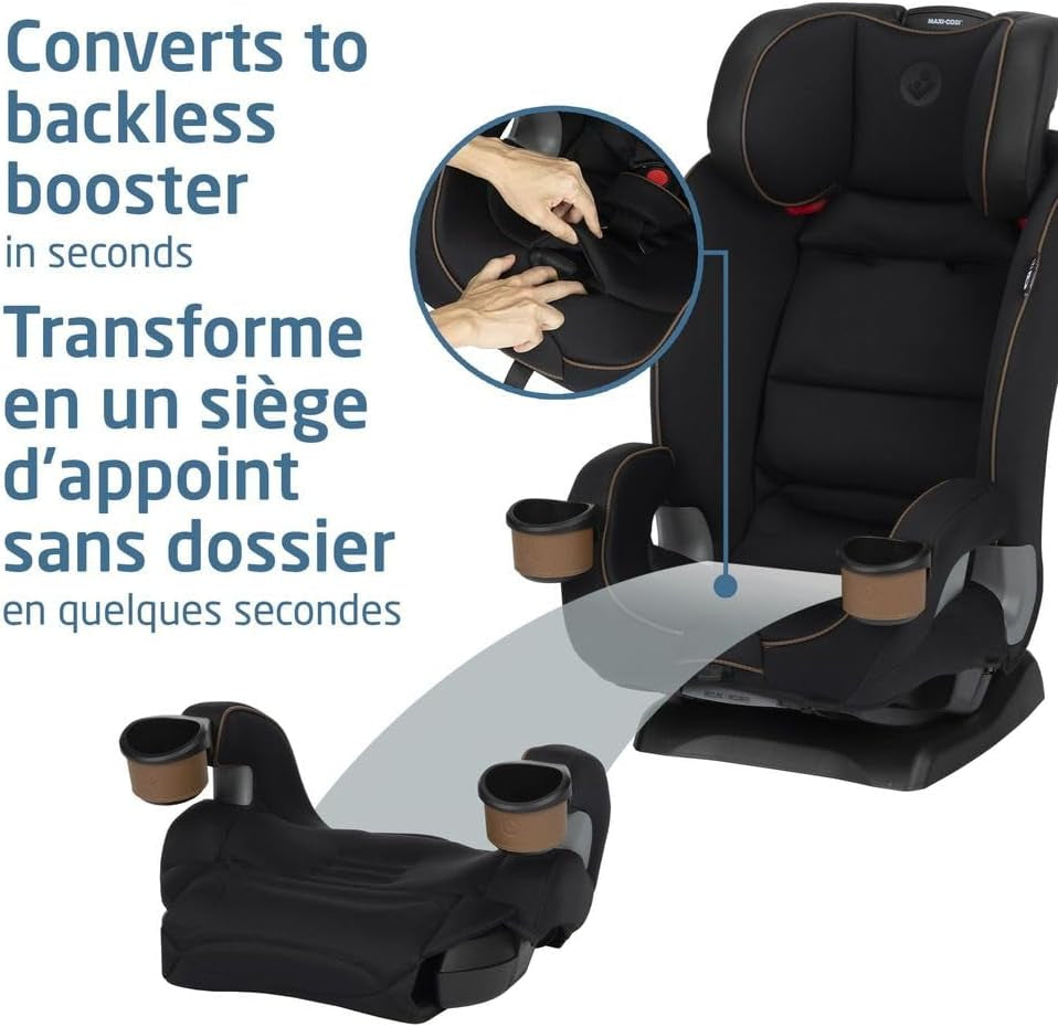 Kani 4-In-1 Car Seat, Convertible from Infant to Toddler (1.8-18 Kg), Ultra Slim, Washable Seat Cover, Designer Black