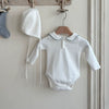 2024 Autumn New Baby Long Sleeve Lapel Bodysuit Newborn Infant Cotton Jumpsuit for Boy Girl Toddler Clothes 0-24M