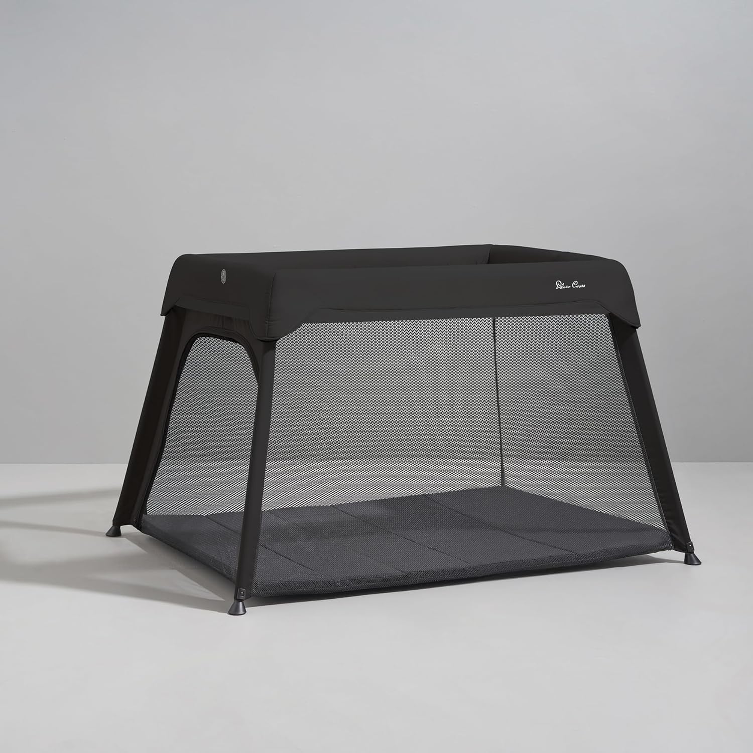 Slumber 3-In-1 Travel Crib - Multi-Use, Converts from Bassinet to Crib to Playard - Portable, Lightweight, Easy to Pack with Comfortable Mattress, for Infants to Toddlers, Black