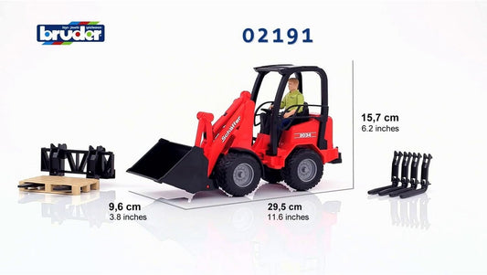 02191 Schaeffer Compact Loader 2034 with Figure & Accessories Vehicle