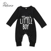2025 Brand New Fashion Newborn Toddler Infant Baby Boys Romper Long Sleeve Jumpsuit Playsuit Little Boy Outfits Black Clothes